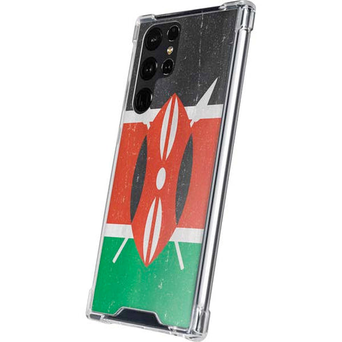Kenya Flag Distressed Galaxy S24 Ultra Clear Case